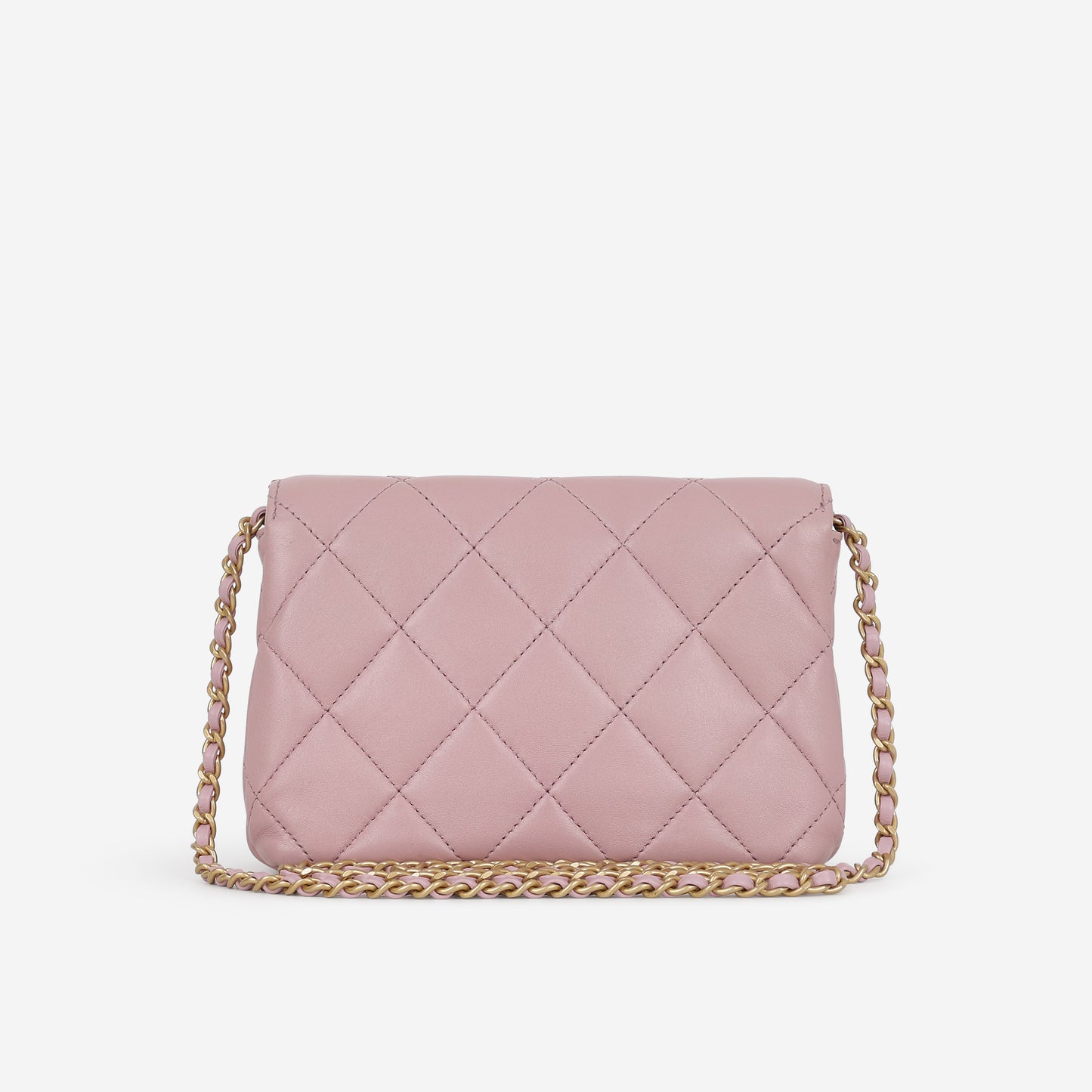 Chanel CC Pearl Mini Flap - Pink Lambskin | Aged Gold Hardware