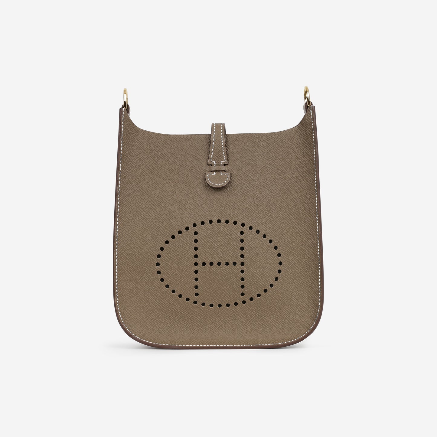 Hermès Mini Evelyne 16 Sellier - Etoupe Epsom | Gold Hardware