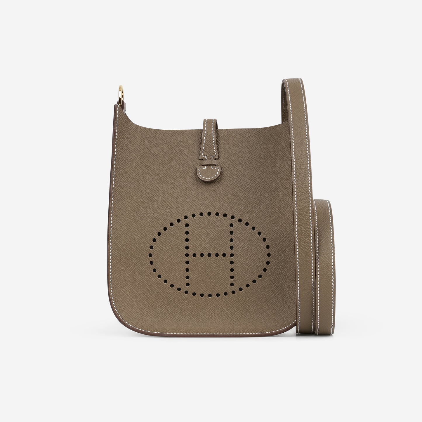 Hermès Mini Evelyne 16 Sellier - Etoupe Epsom | Gold Hardware