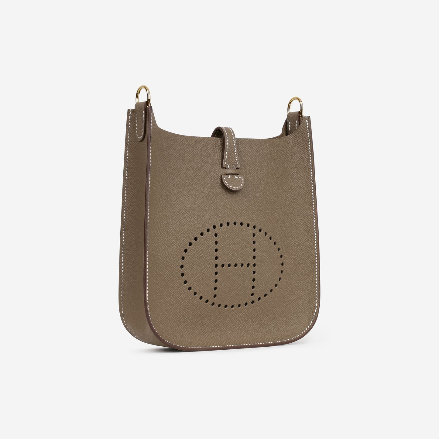 Hermès Mini Evelyne 16 Sellier - Etoupe Epsom | Gold Hardware