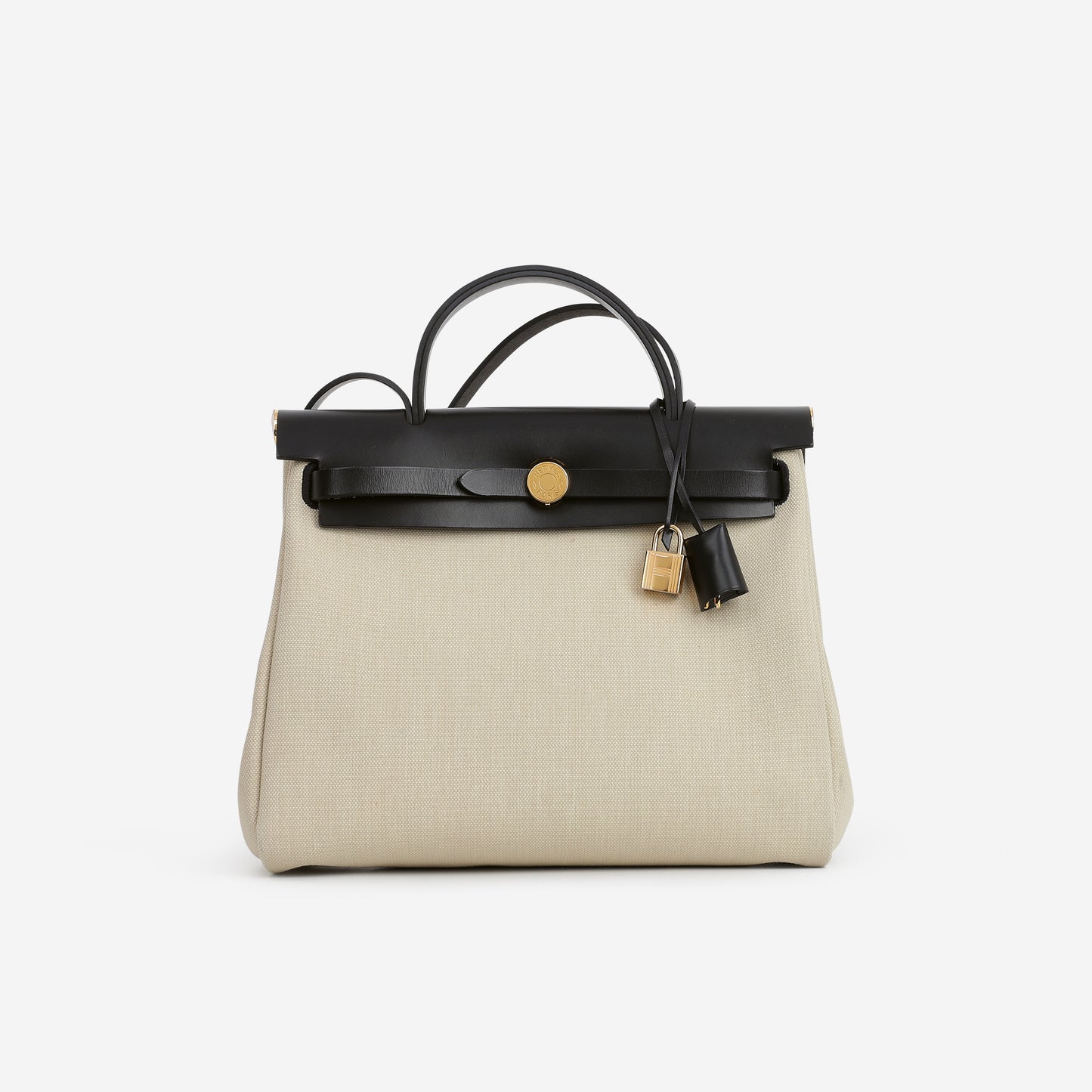 Hermès Herbag 31 - Beton Canvas / Black Hunter | Gold Hardware