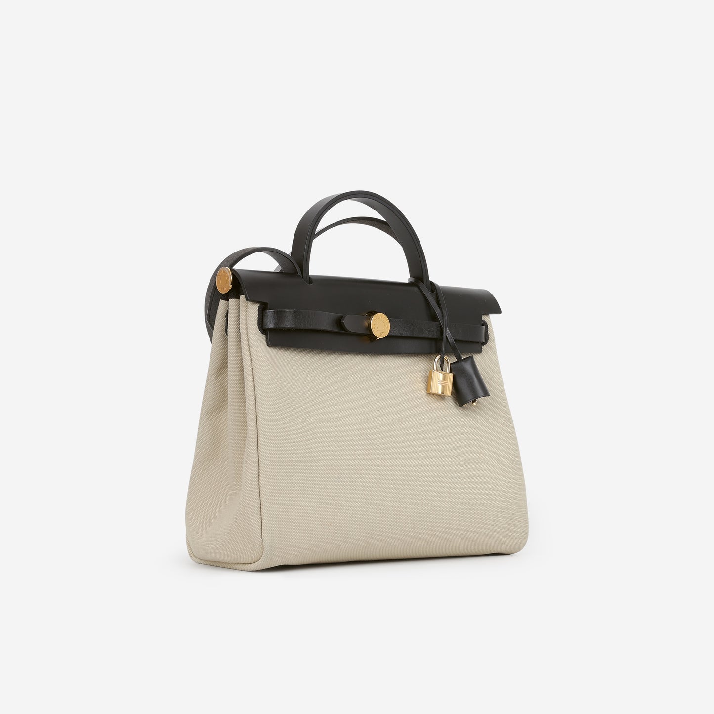 Hermès Herbag 31 - Beton Canvas / Black Hunter | Gold Hardware