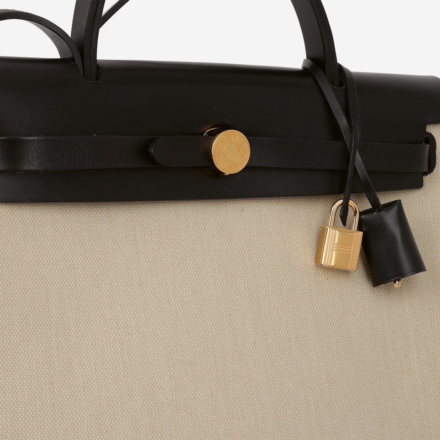 Hermès Herbag 31 - Beton Canvas / Black Hunter | Gold Hardware