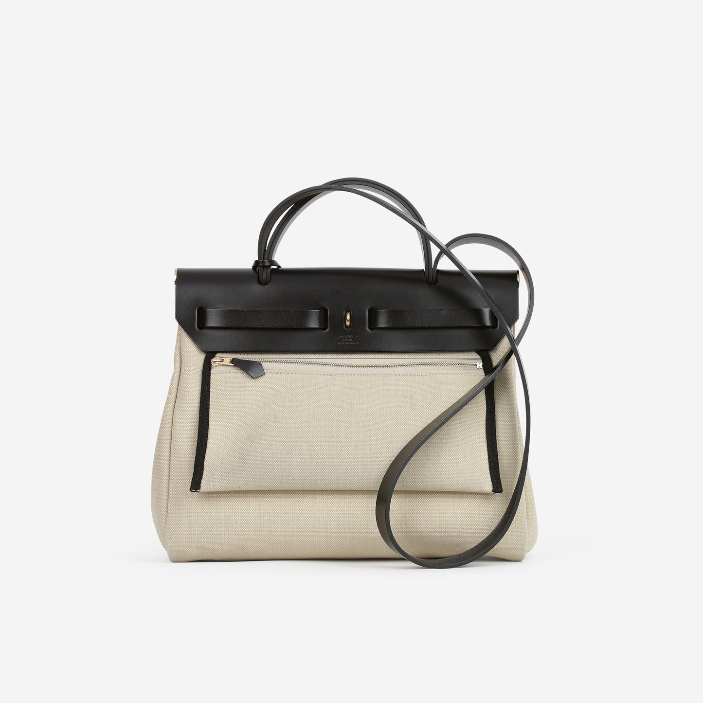 Hermès Herbag 31 - Beton Canvas / Black Hunter | Gold Hardware