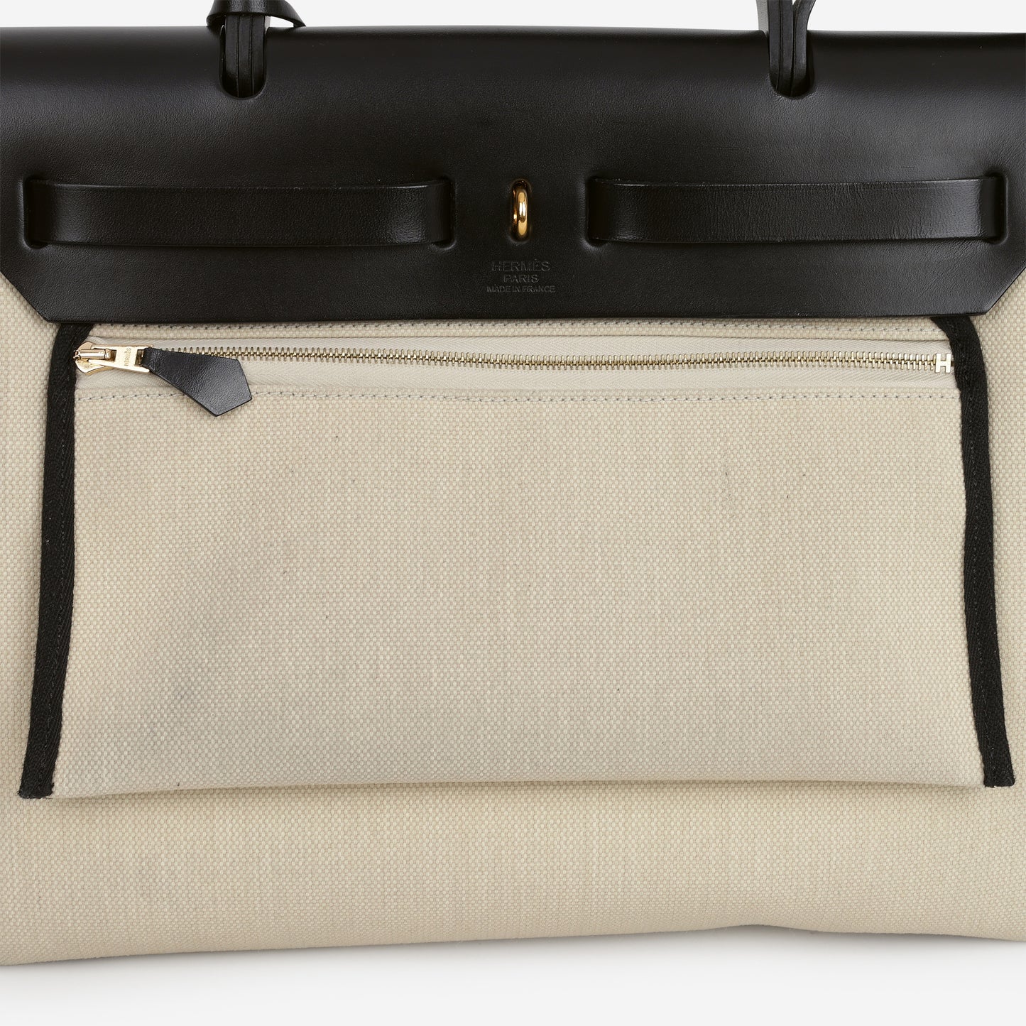 Hermès Herbag 31 - Beton Canvas / Black Hunter | Gold Hardware