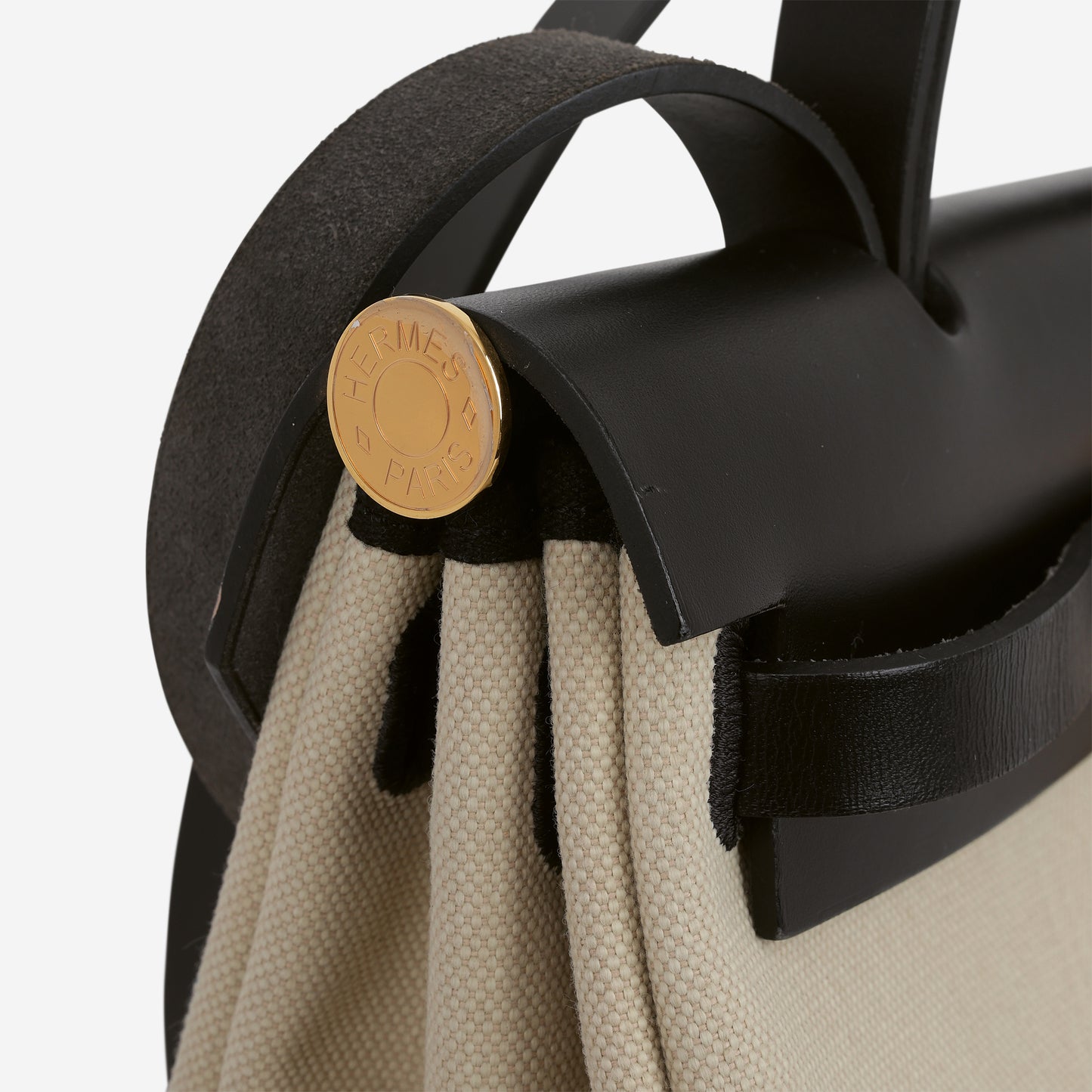 Hermès Herbag 31 - Beton Canvas / Black Hunter | Gold Hardware