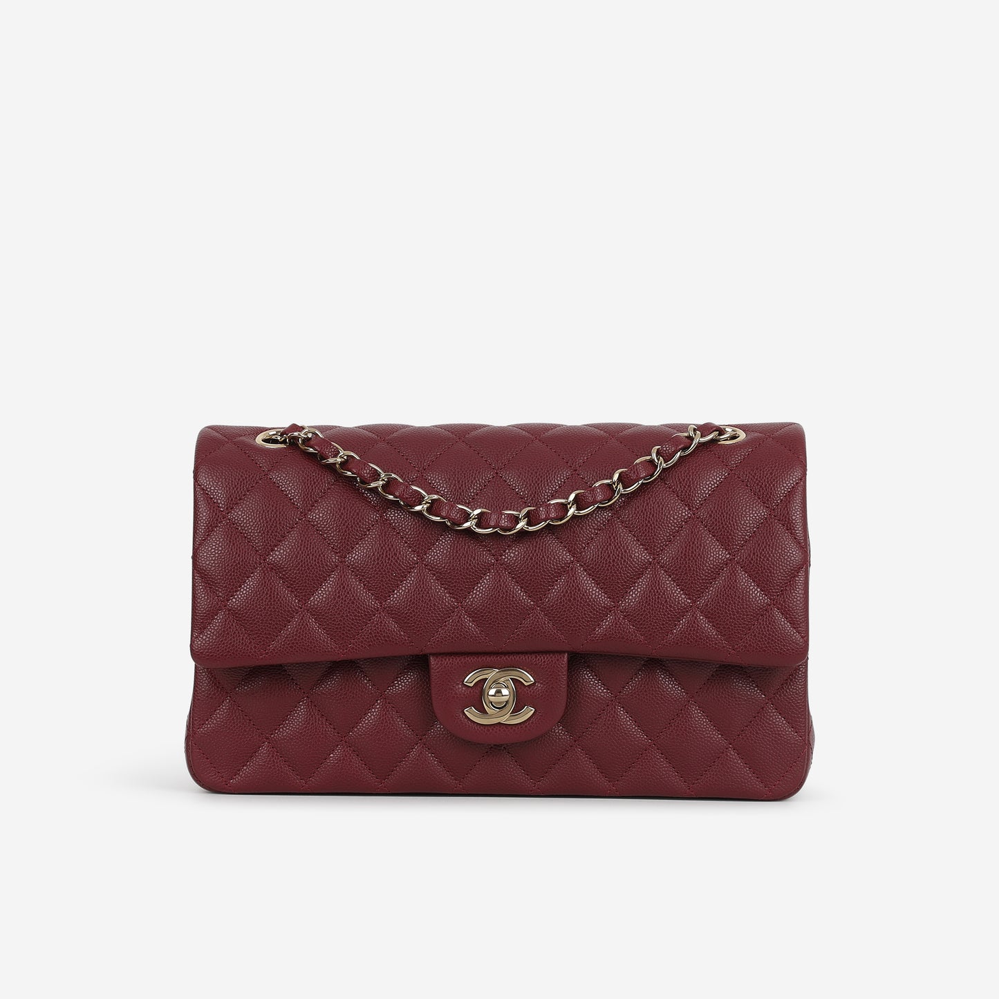 Chanel Medium Classic Flap - Burgundy Caviar | Champagne Gold Hardware