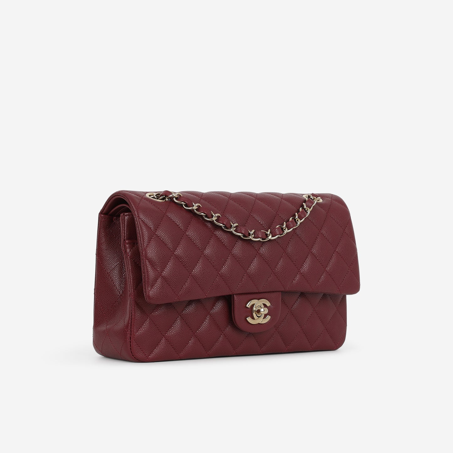 Chanel Medium Classic Flap - Burgundy Caviar | Champagne Gold Hardware