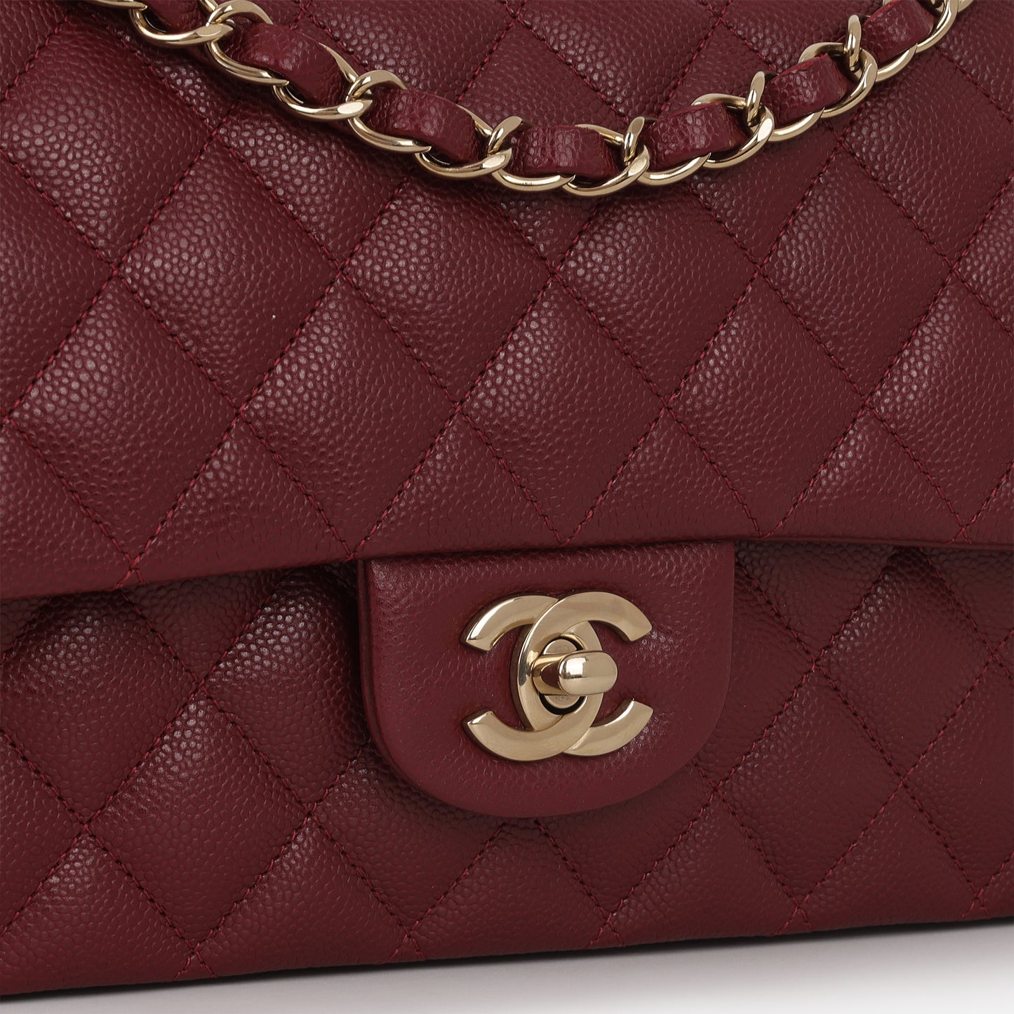 Chanel Medium Classic Flap - Burgundy Caviar | Champagne Gold Hardware