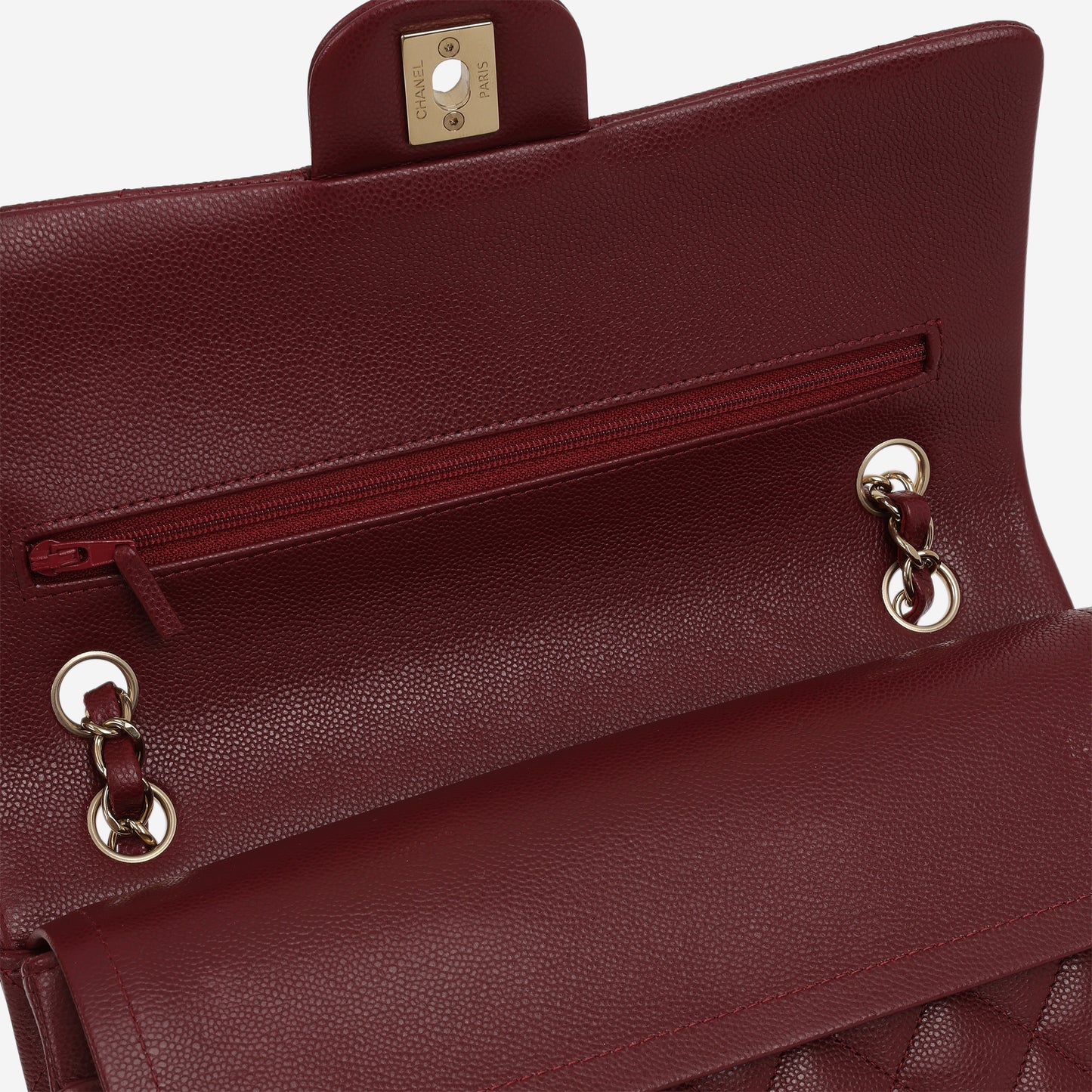 Chanel Medium Classic Flap - Burgundy Caviar | Champagne Gold Hardware