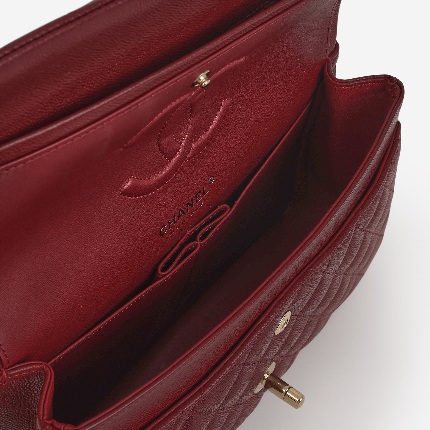 Chanel Medium Classic Flap - Burgundy Caviar | Champagne Gold Hardware