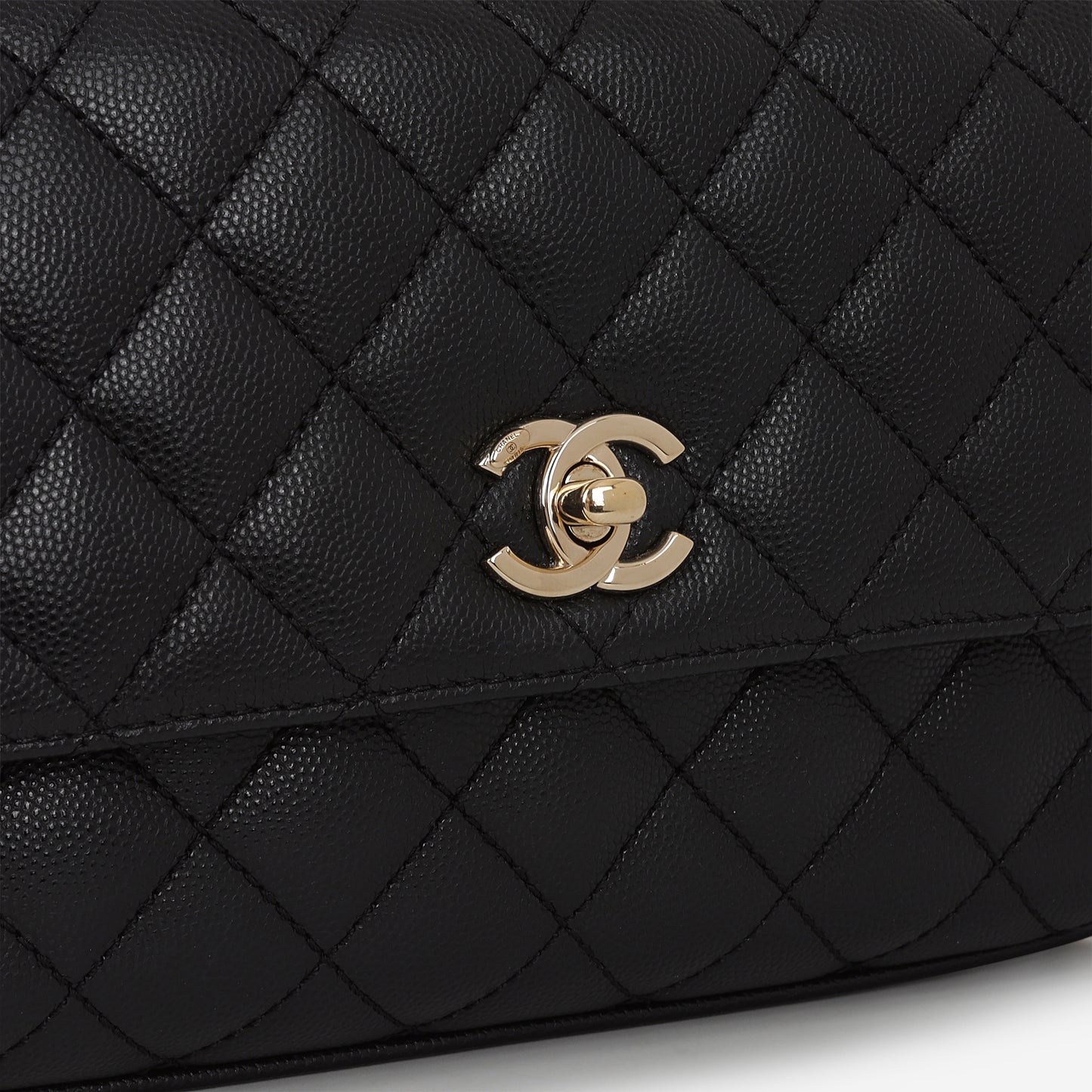 Chanel Small Coco Handle - Black Caviar | Champagne Gold Hardware