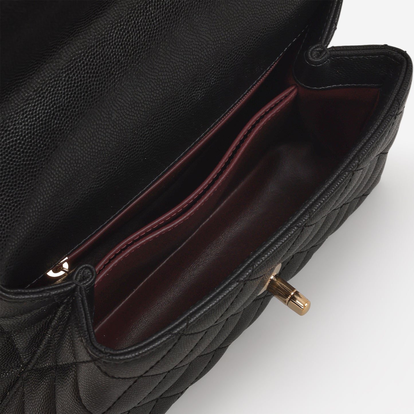 Chanel Small Coco Handle - Black Caviar | Champagne Gold Hardware