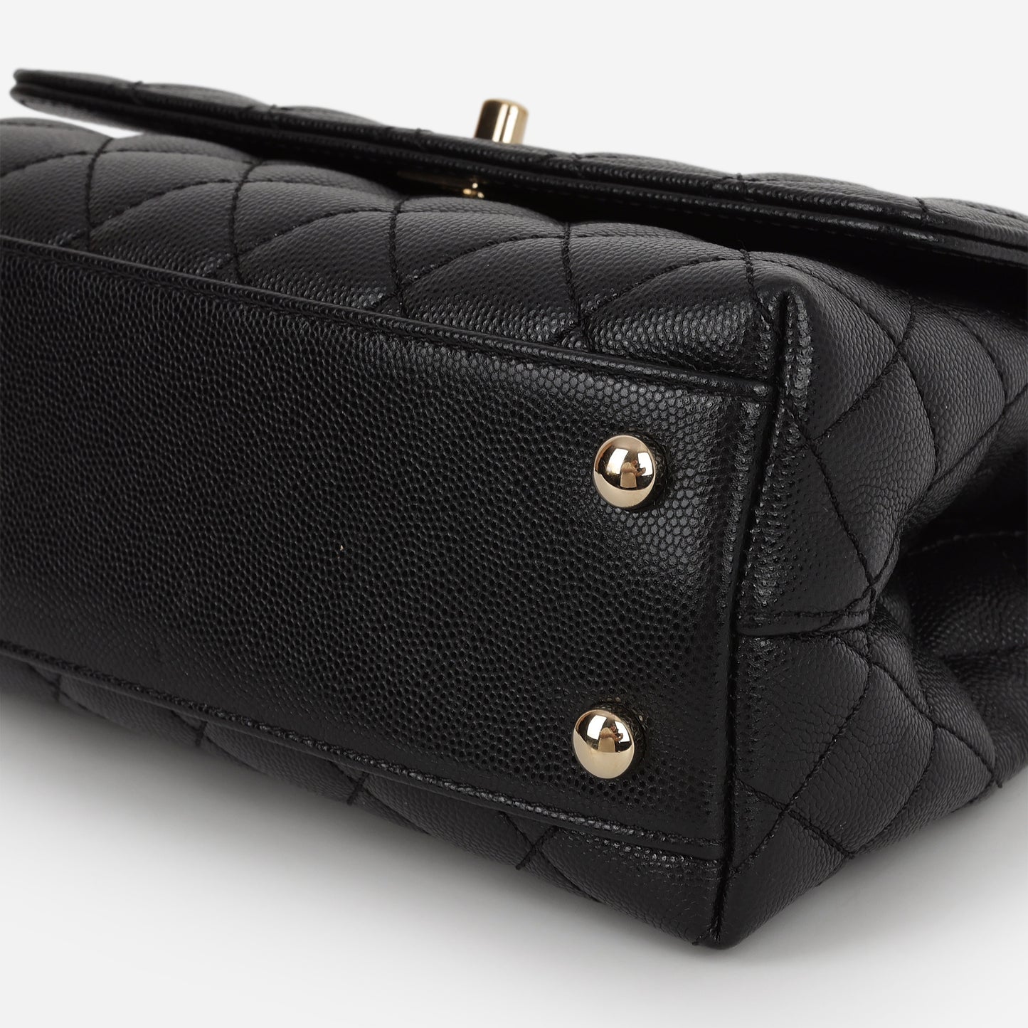Chanel Small Coco Handle - Black Caviar | Champagne Gold Hardware