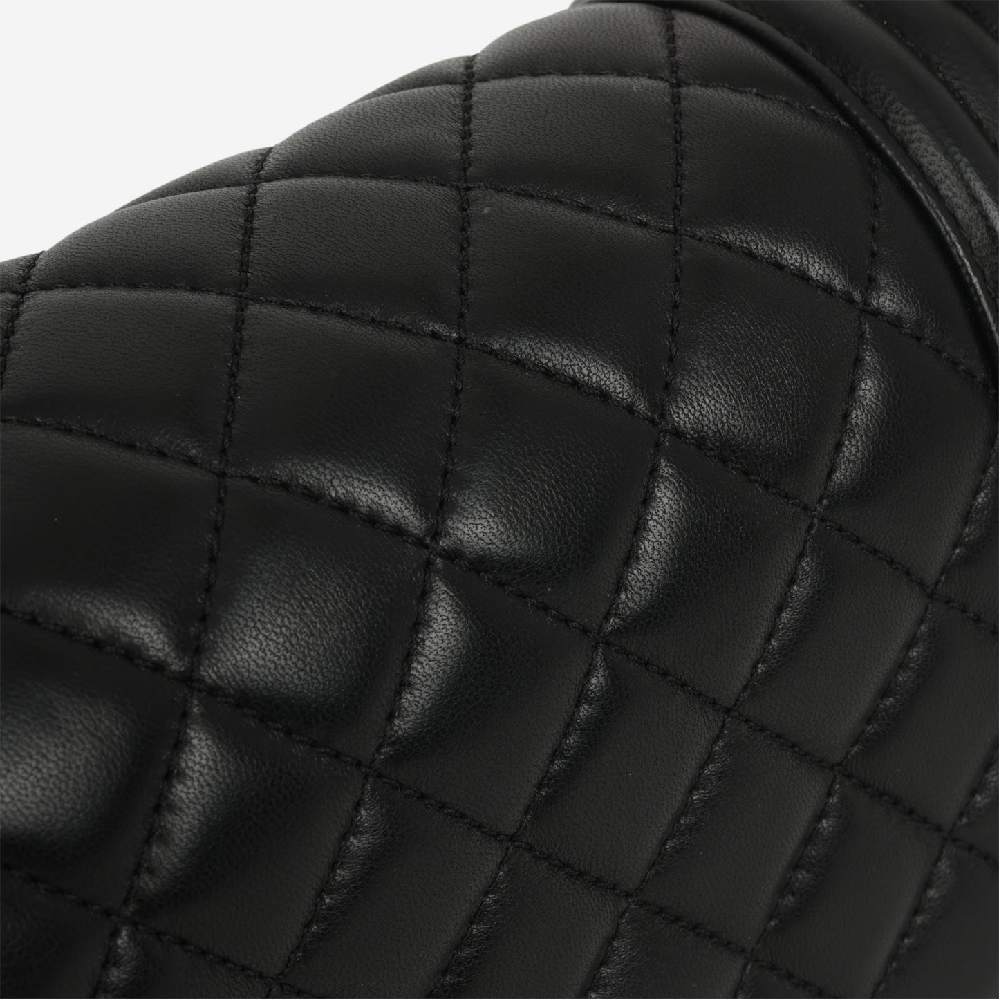 Chanel Old Medium Boy Bag - Black Lambskin | Ruthenium Hardware