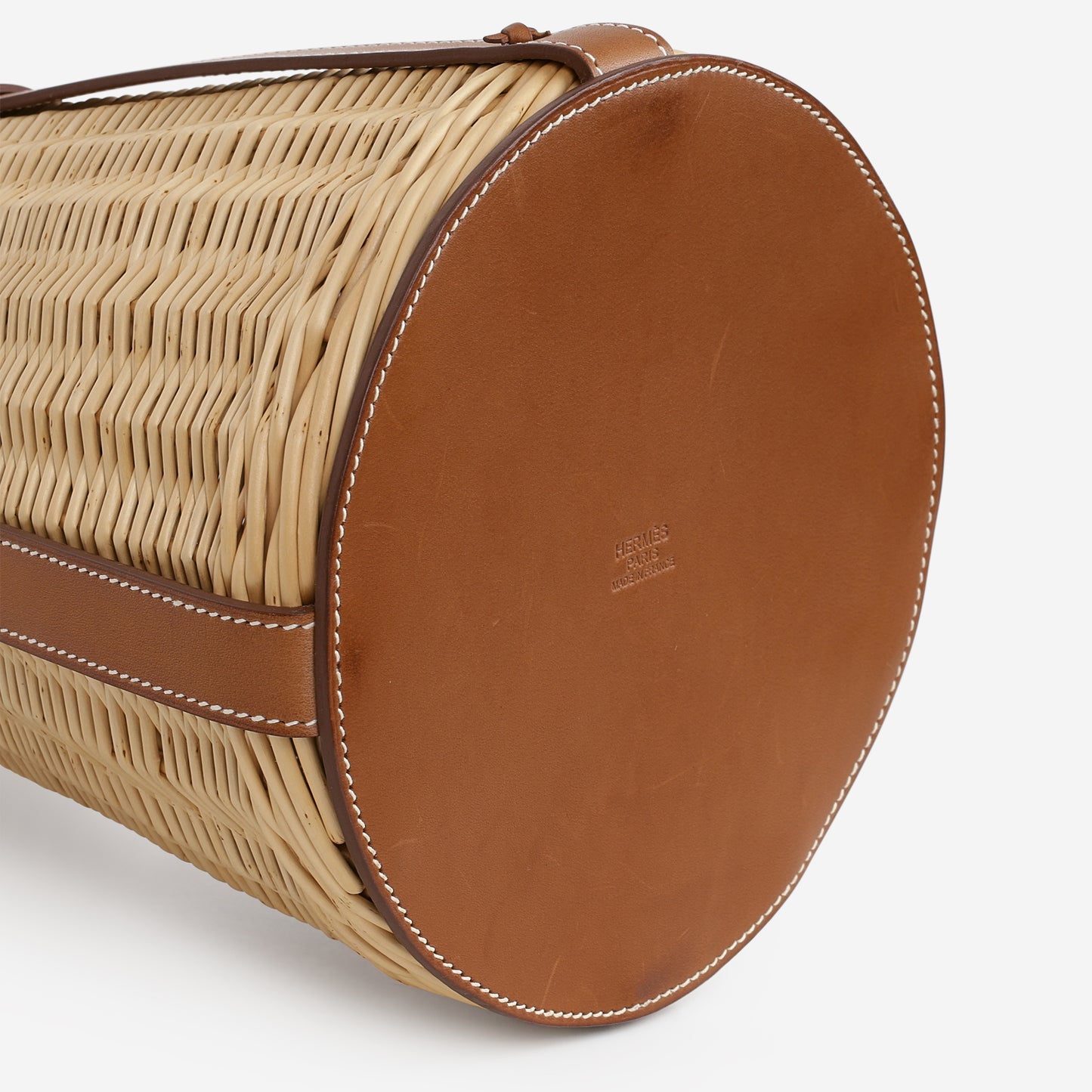 Hermès Farming Picnic Bag - Osier Wicker / Fauve Barenia | Gold Hardware