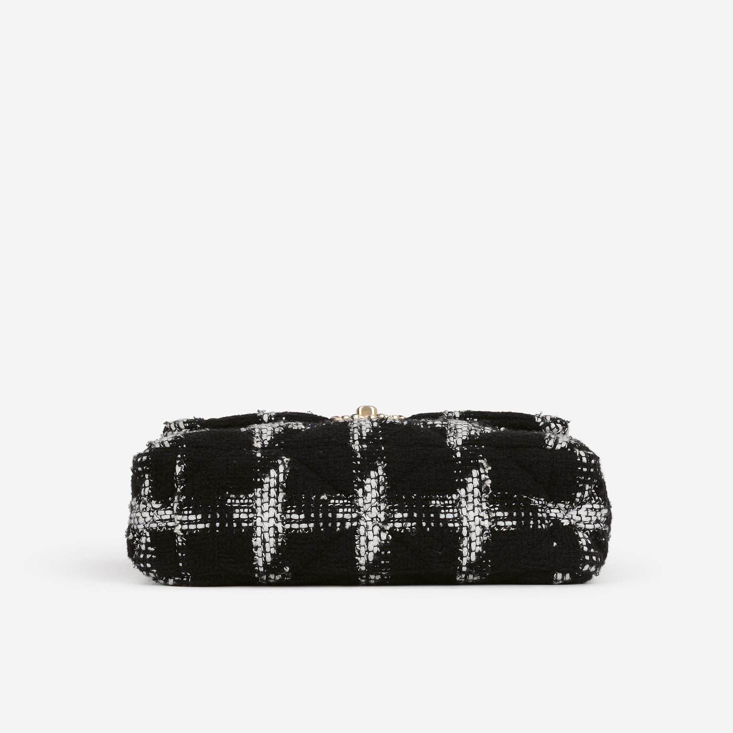 Chanel Small 19 Flap Bag - Black/White Houndstooth Tweed | Gold & Silver Hardware