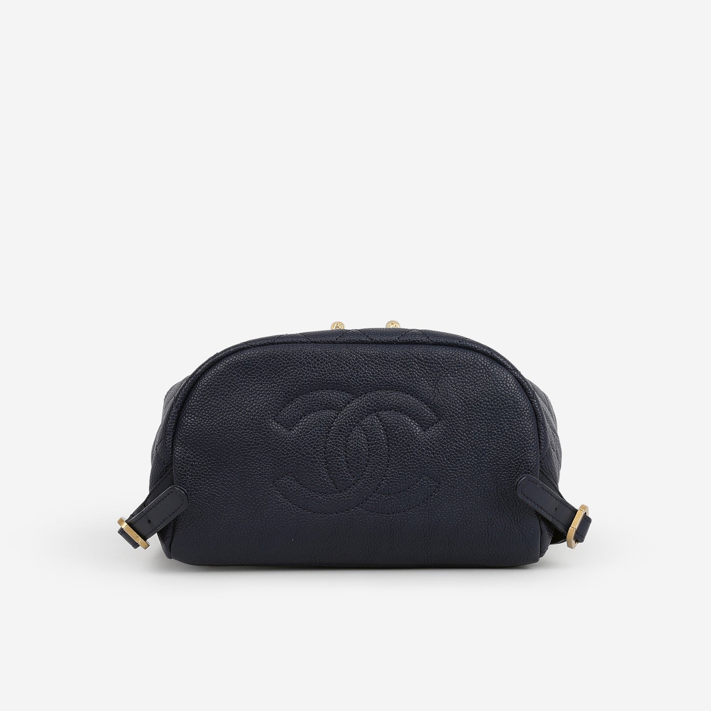 Chanel Filigree CC Backpack - Navy Caviar | Aged Gold Hardware
