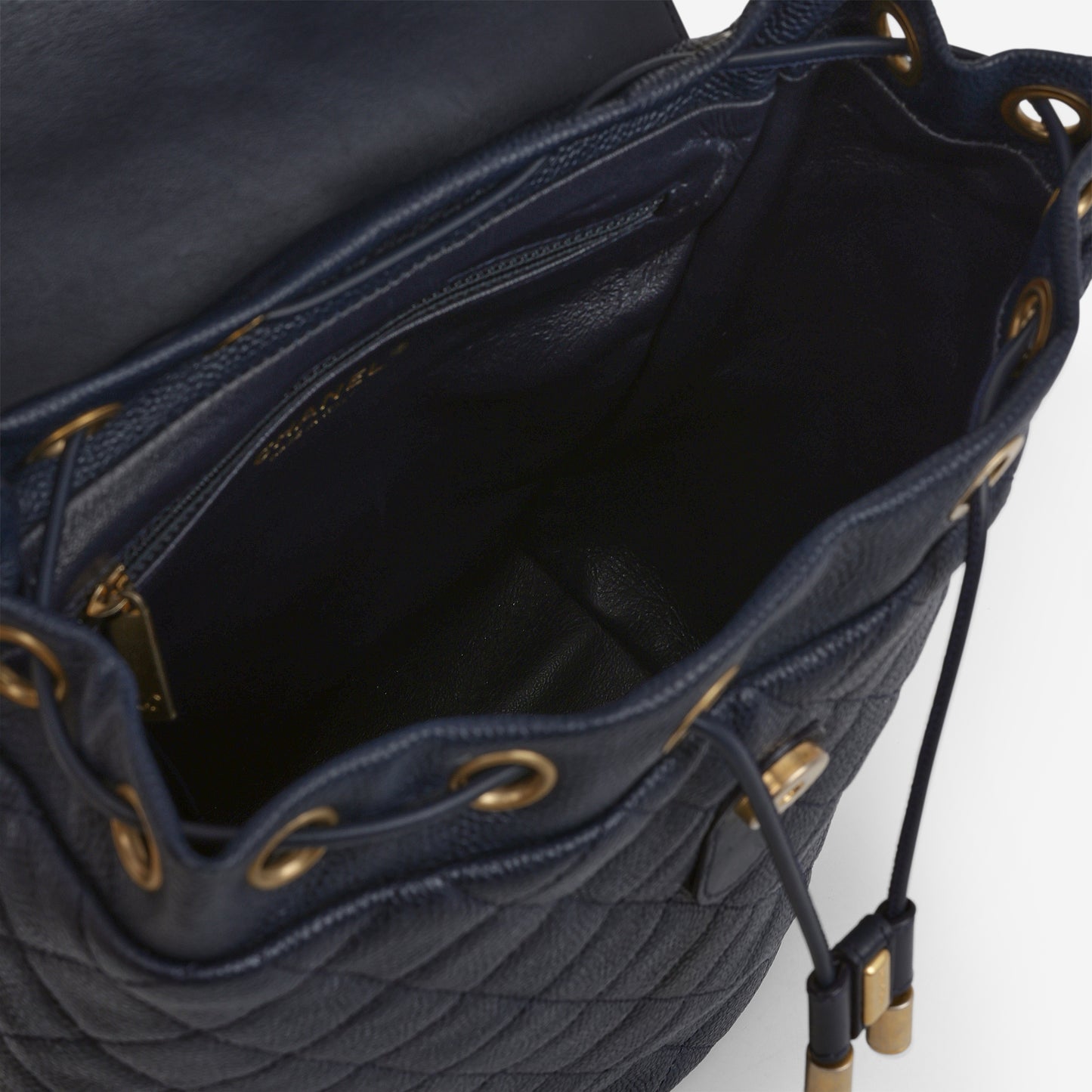 Chanel Filigree CC Backpack - Navy Caviar | Aged Gold Hardware