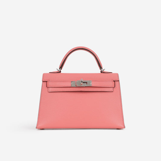 Hermès Verso Mini Kelly - Rose D'ete Chevre / Rouge Venitien Interior | Palladium Hardware