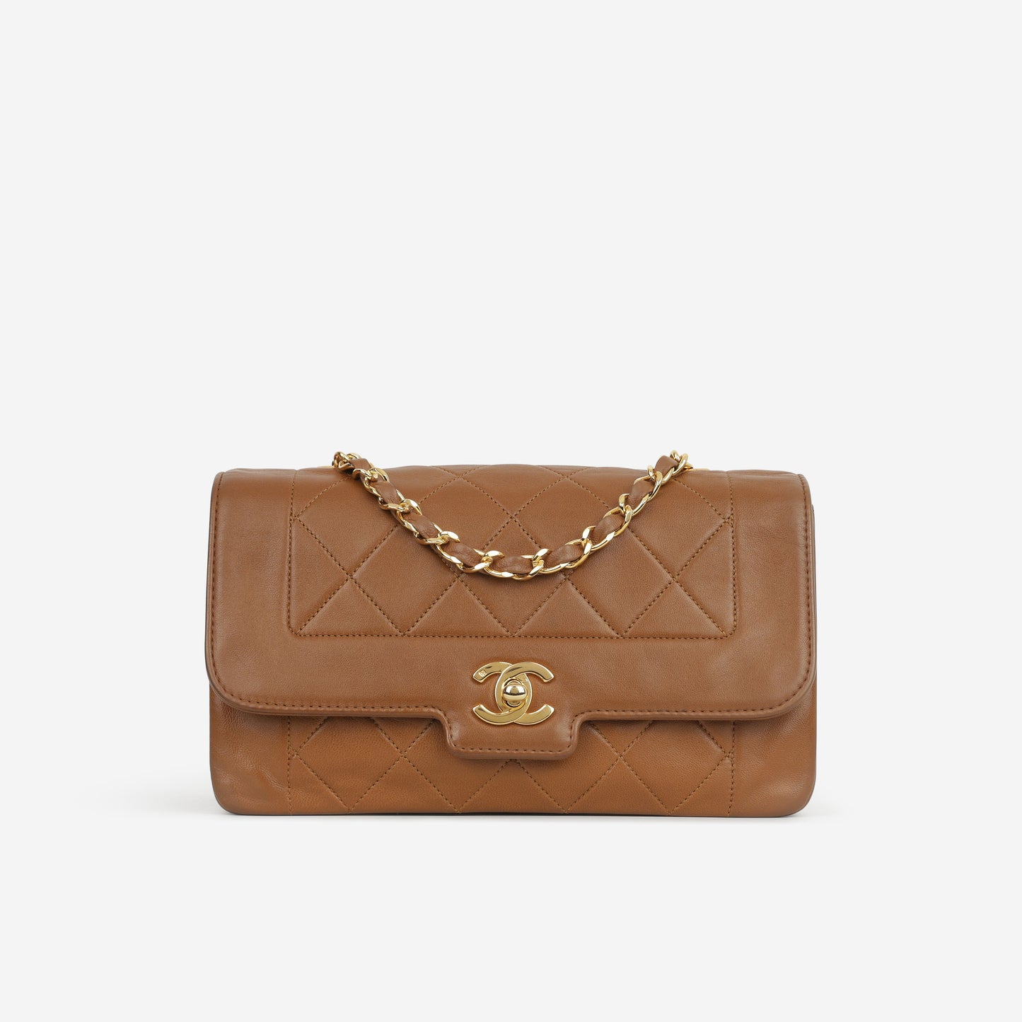 Chanel Vintage Small Diana Flap - Brown Lambskin | Gold Hardware