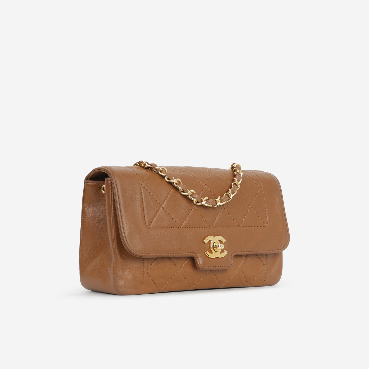 Chanel Vintage Small Diana Flap - Brown Lambskin | Gold Hardware