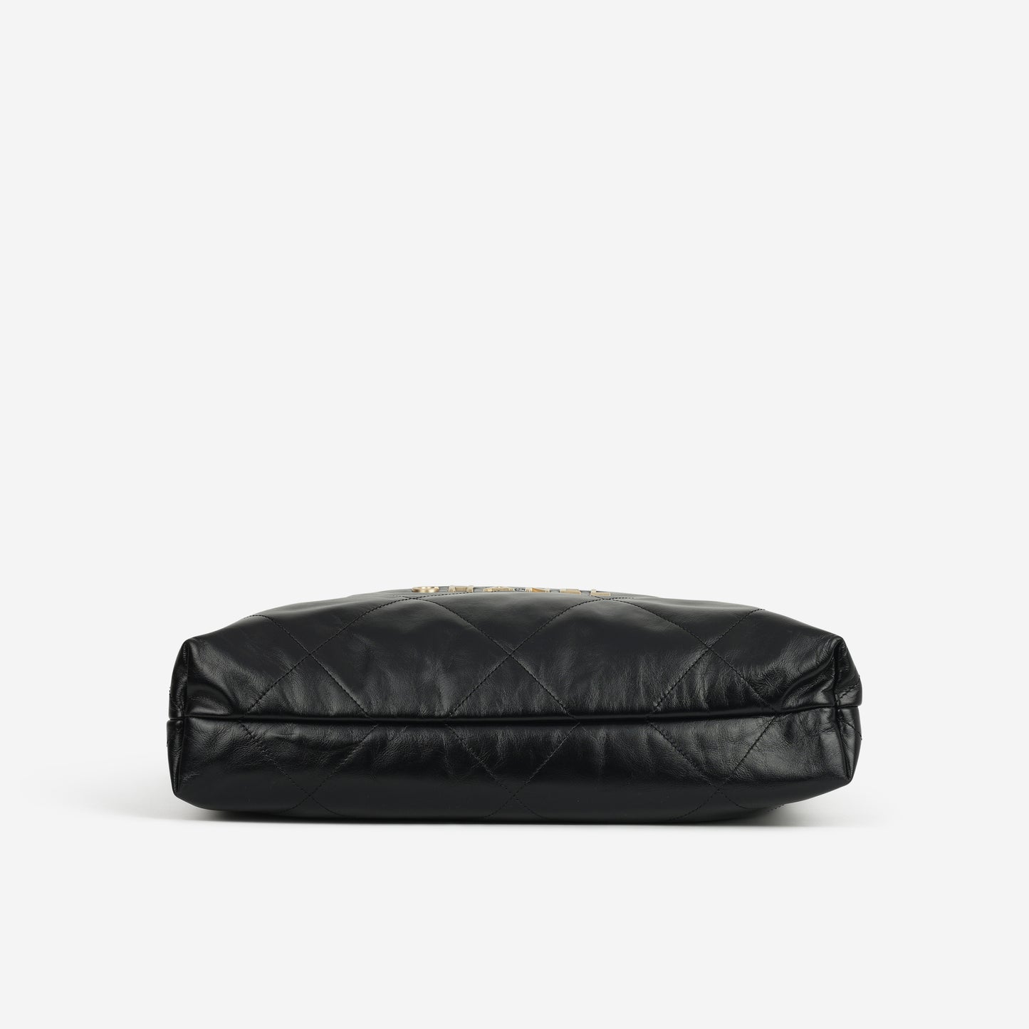 Chanel Medium 22 Hobo - Black Shiny Calfskin | Aged Gold Hardware