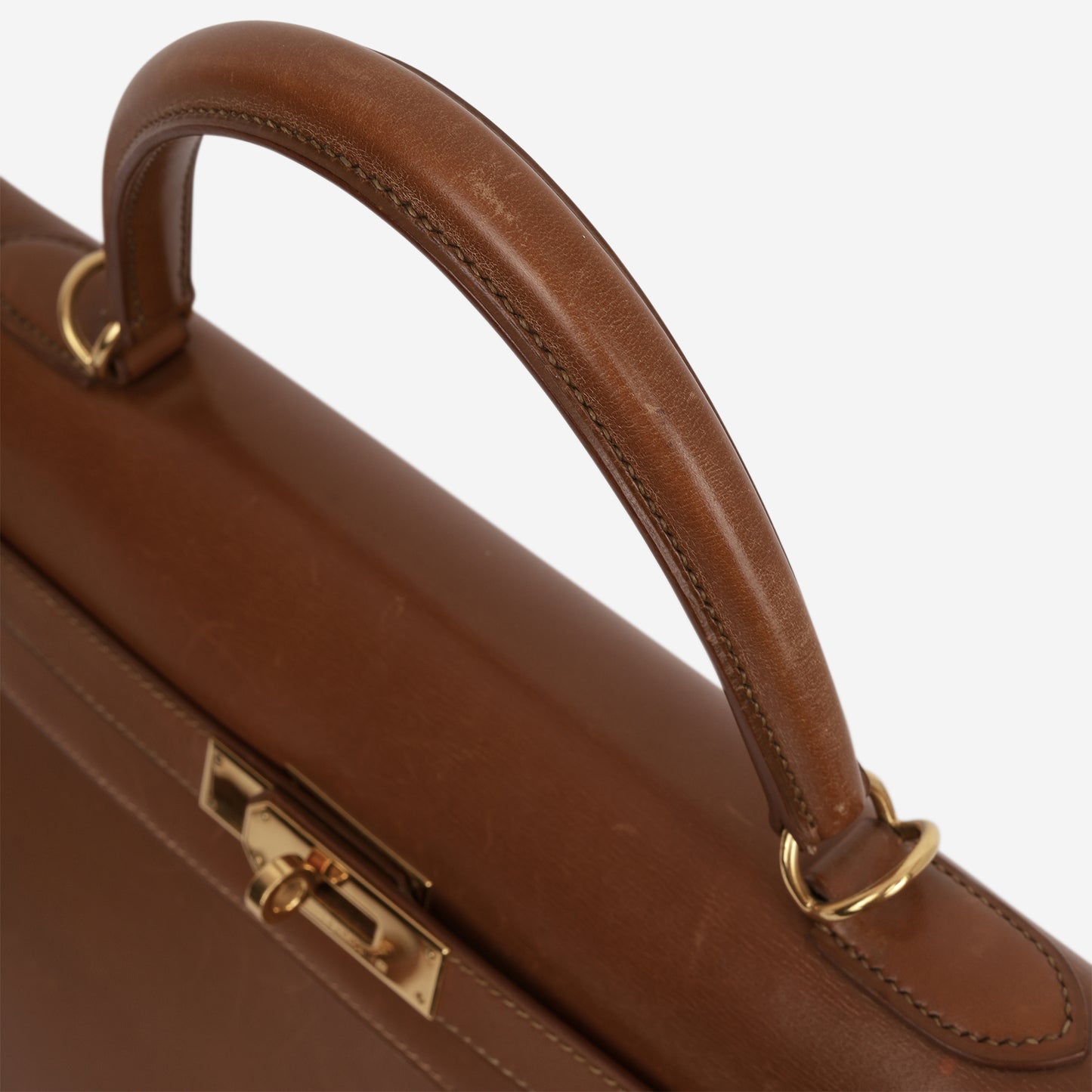 Hermès Vintage Kelly 35 Sellier - Noisette Box Calf | Gold Hardware