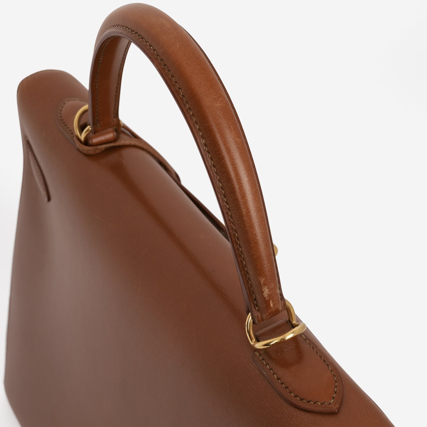 Hermès Vintage Kelly 35 Sellier - Noisette Box Calf | Gold Hardware