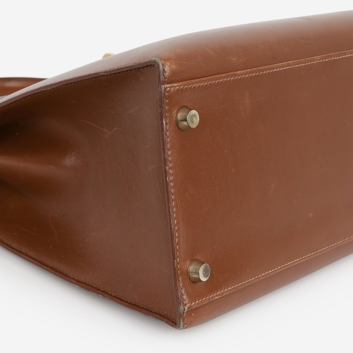 Hermès Vintage Kelly 35 Sellier - Noisette Box Calf | Gold Hardware