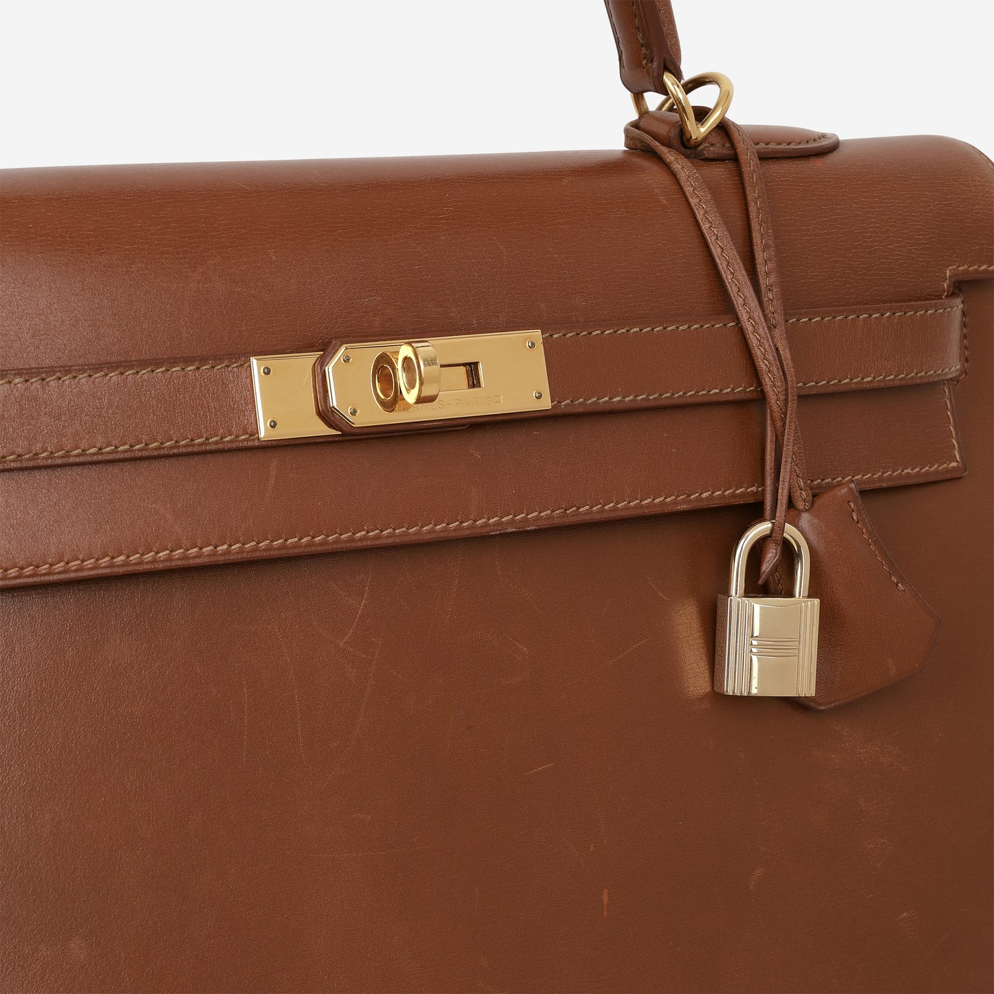 Hermès Vintage Kelly 35 Sellier - Noisette Box Calf | Gold Hardware