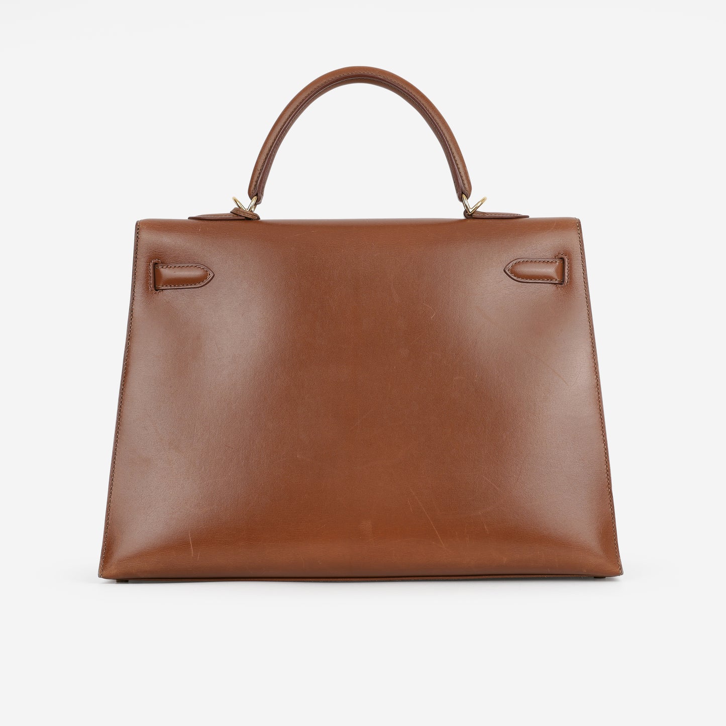 Hermès Vintage Kelly 35 Sellier - Noisette Box Calf | Gold Hardware