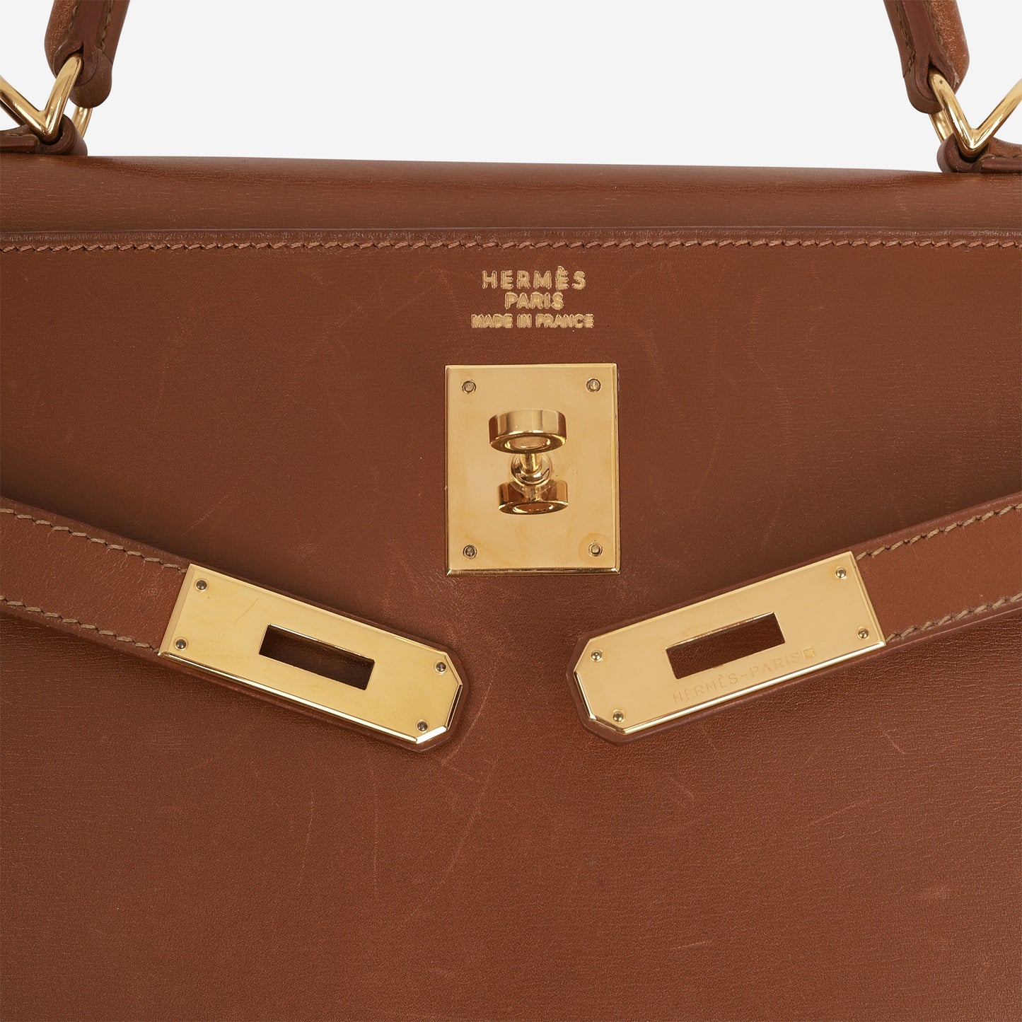 Hermès Vintage Kelly 35 Sellier - Noisette Box Calf | Gold Hardware