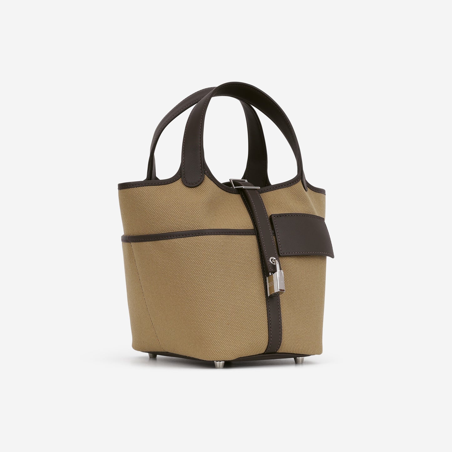 Hermès Picotin 18 Cargo - Mousse Canvas / Bai Brun Swift | Palladium Hardware