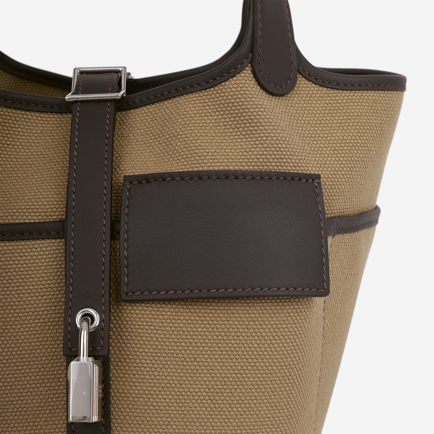 Hermès Picotin 18 Cargo - Mousse Canvas / Bai Brun Swift | Palladium Hardware