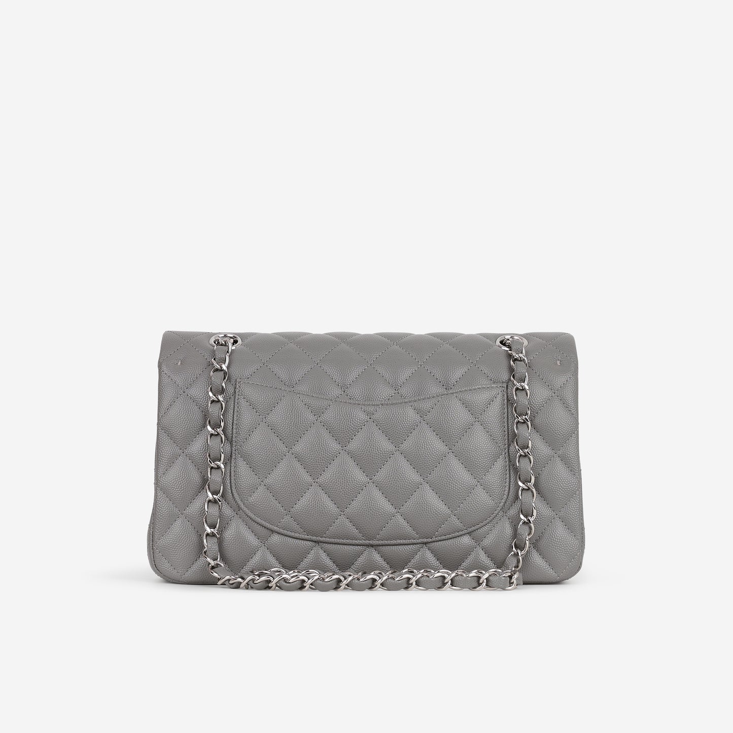 Chanel Medium Classic Flap - Grey Caviar | Silver Hardware