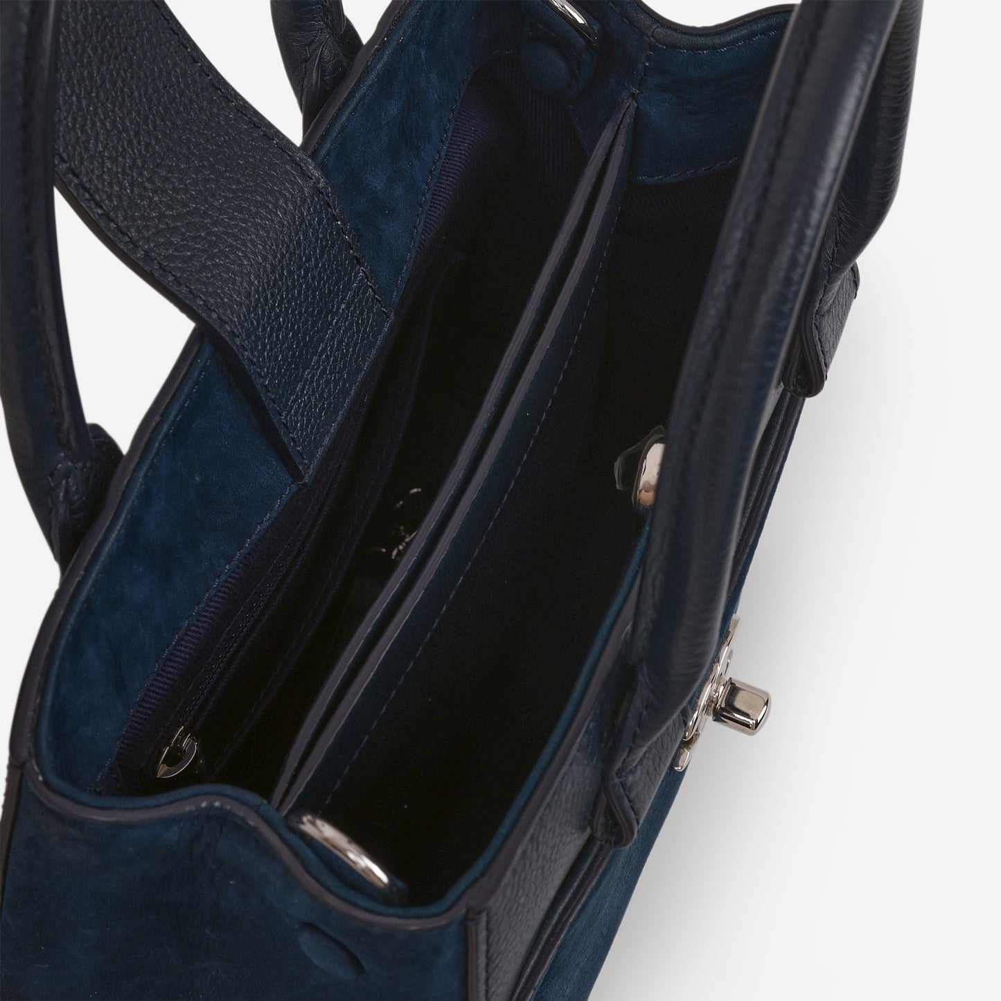 Chanel Neo Executive Tote - Blue Leather and Suede | Silver Hardware