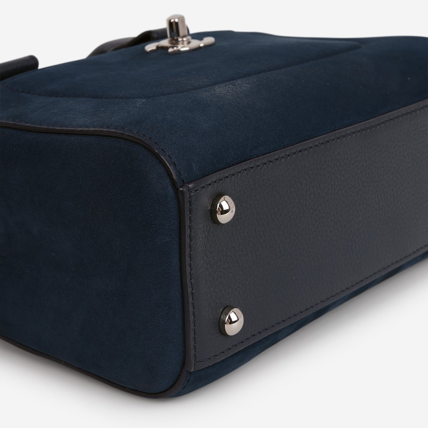 Chanel Neo Executive Tote - Blue Leather and Suede | Silver Hardware