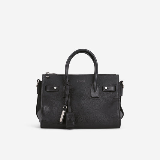 Saint Laurent Baby Sac de Jour Souple - Black Grained Calfskin | Silver Hardware