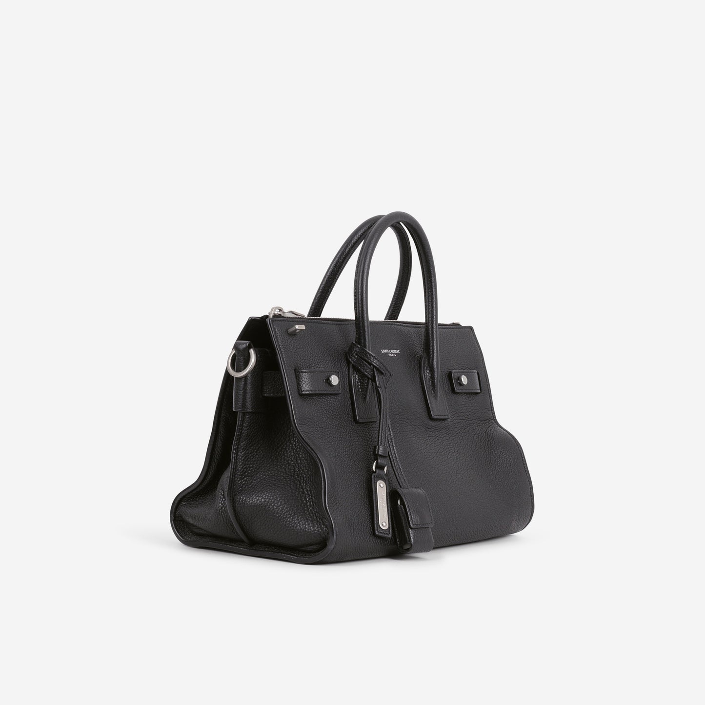 Saint Laurent Baby Sac de Jour Souple - Black Grained Calfskin | Silver Hardware