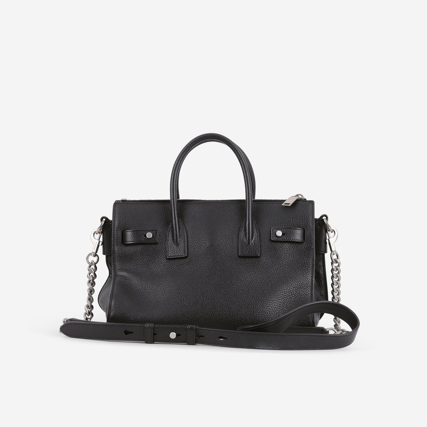 Saint Laurent Baby Sac de Jour Souple - Black Grained Calfskin | Silver Hardware