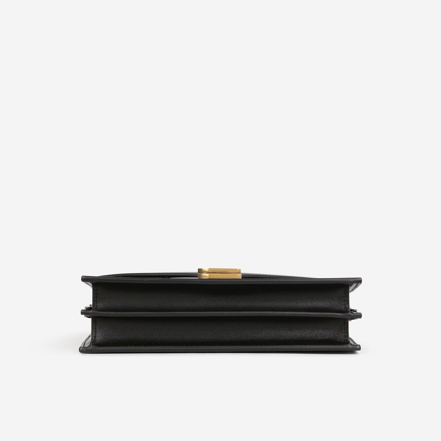 Saint Laurent Cassandra Shoulder Bag - Black Smooth Calfskin | Gold Hardware