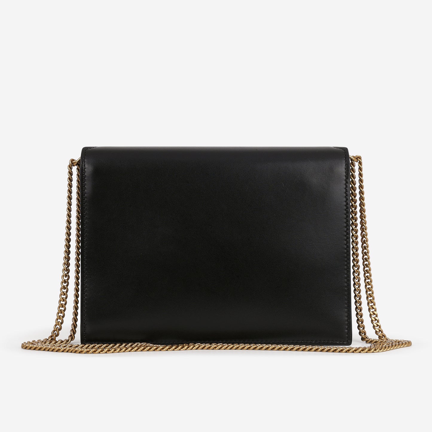 Saint Laurent Cassandra Shoulder Bag - Black Smooth Calfskin | Gold Hardware