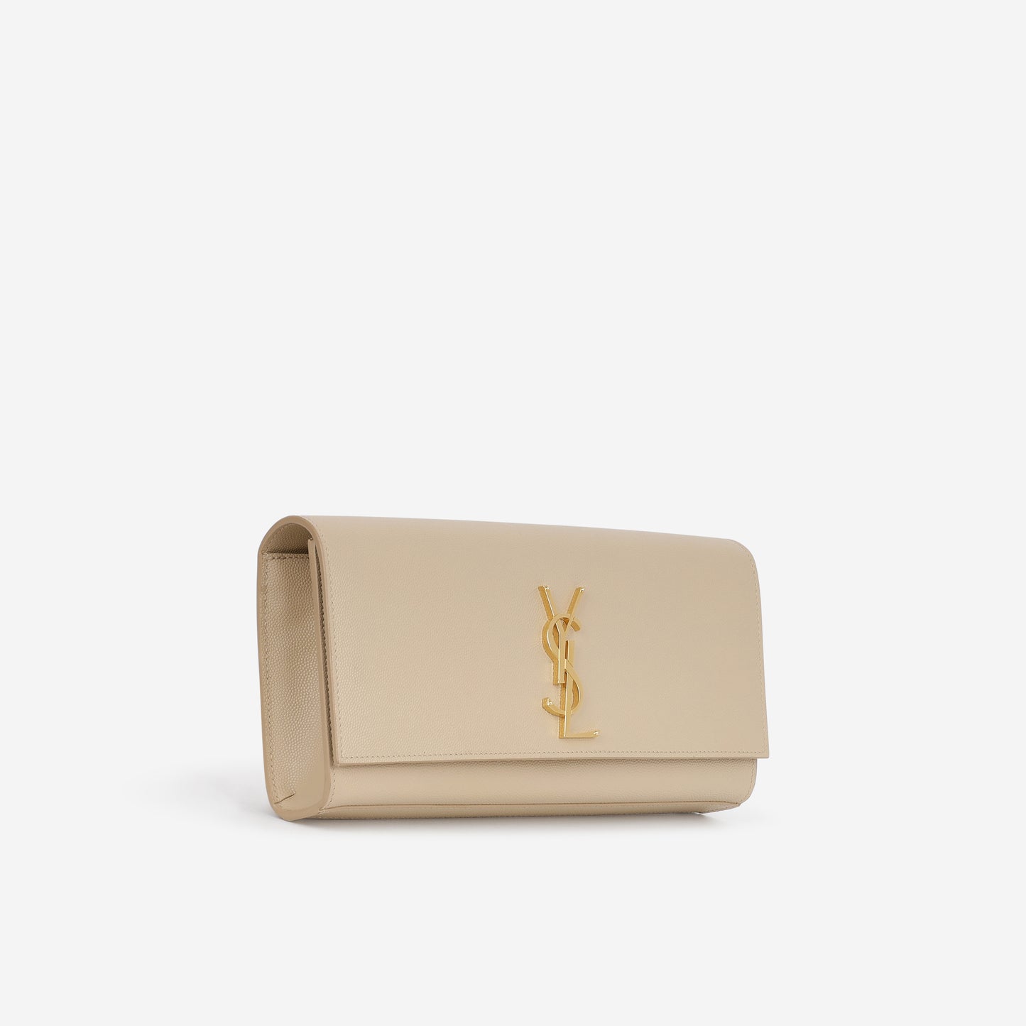 Saint Laurent Kate Clutch - Beige Grained Leather | Gold Hardware