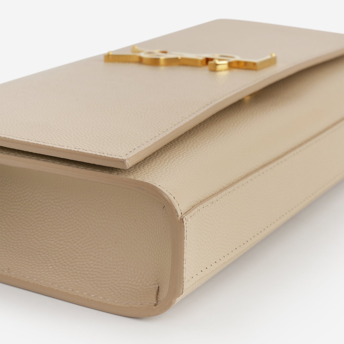 Saint Laurent Kate Clutch - Beige Grained Leather | Gold Hardware