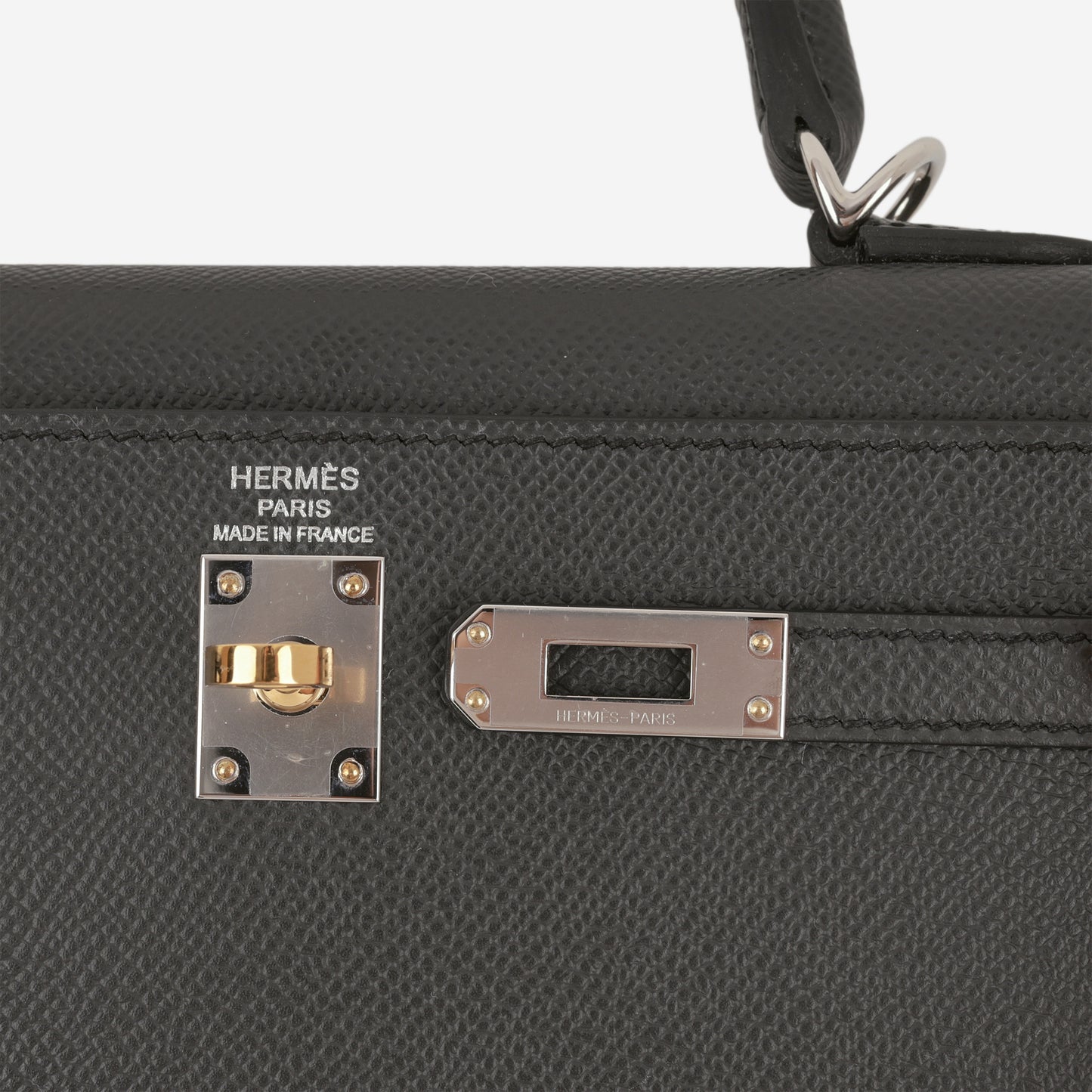 Hermès Kelly 25 - Plomb Epsom | Electrum Hardware
