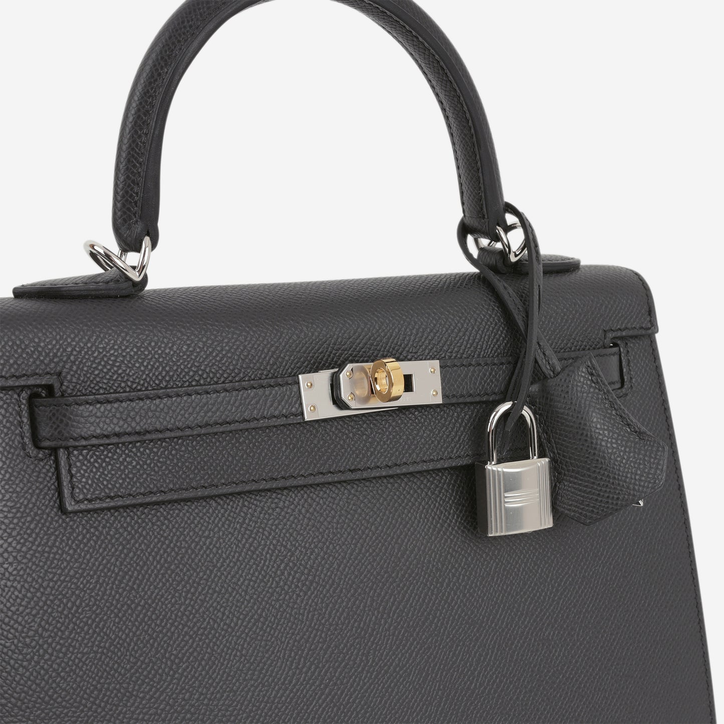 Hermès Kelly 25 - Plomb Epsom | Electrum Hardware