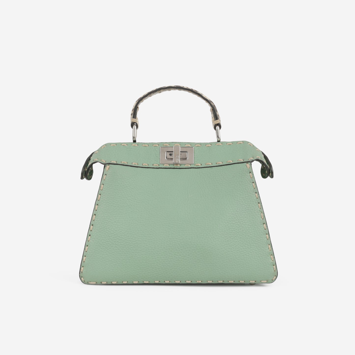Fendi Small Peekaboo ISeeU - Green Taurillon | Silver Hardware
