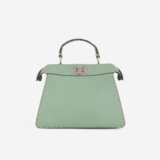 Fendi Small Peekaboo ISeeU - Green Taurillon | Silver Hardware