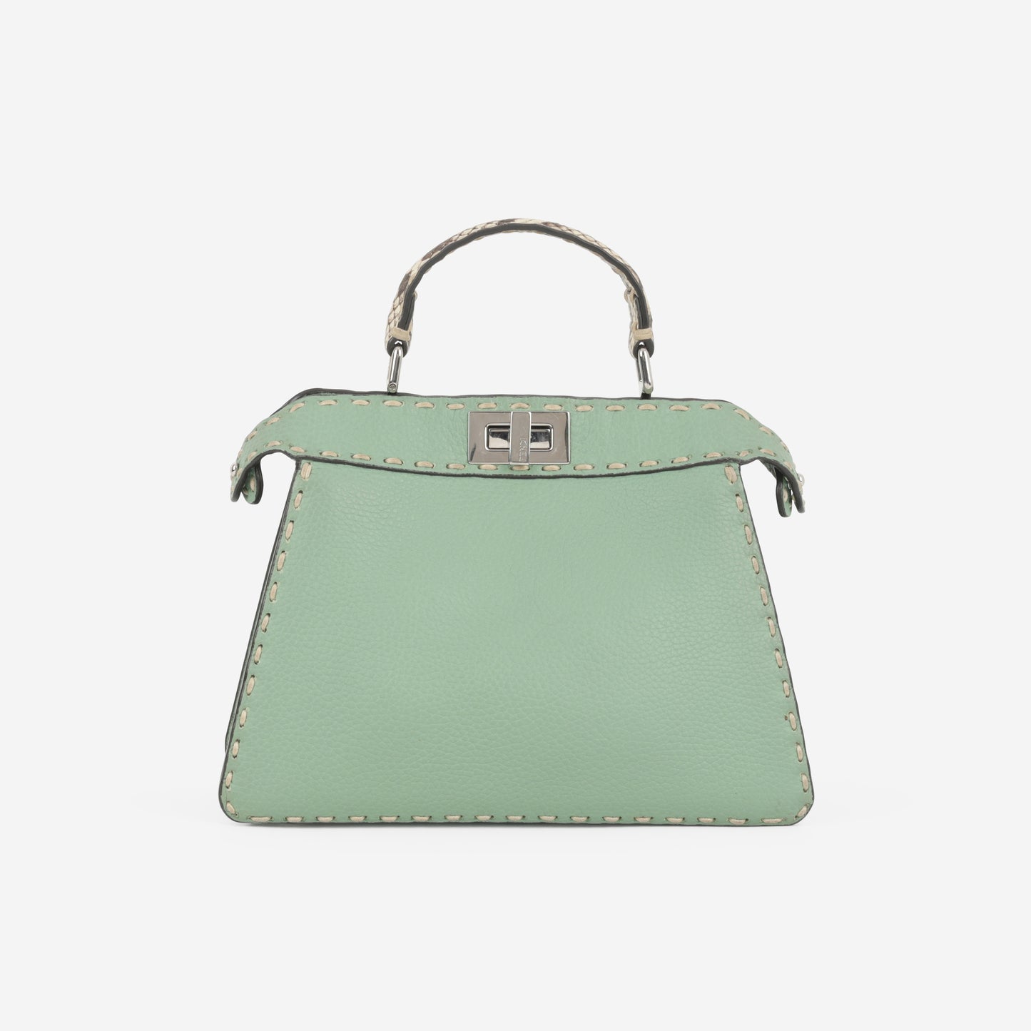 Fendi Small Peekaboo ISeeU - Green Taurillon | Silver Hardware